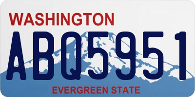 WA license plate ABQ5951