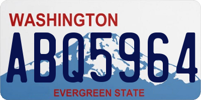 WA license plate ABQ5964