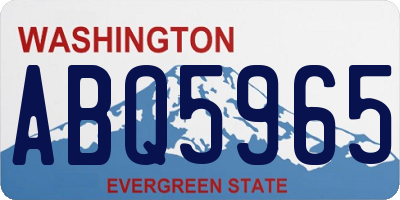 WA license plate ABQ5965