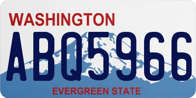WA license plate ABQ5966
