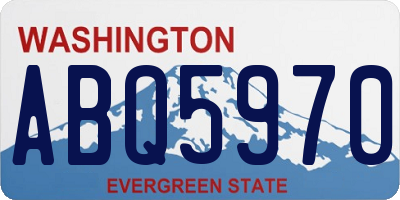 WA license plate ABQ5970