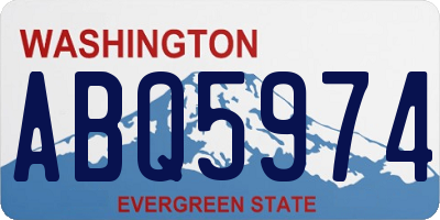 WA license plate ABQ5974
