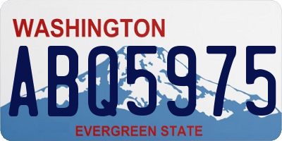 WA license plate ABQ5975