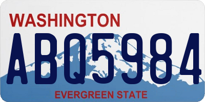 WA license plate ABQ5984