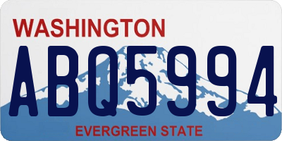 WA license plate ABQ5994