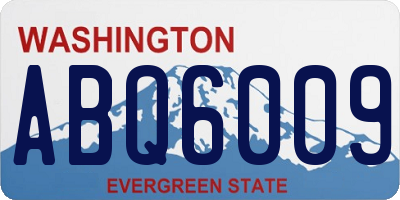 WA license plate ABQ6009