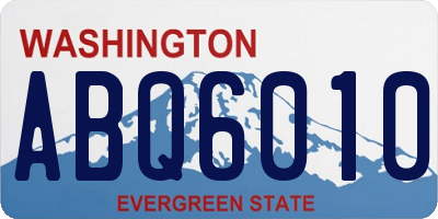 WA license plate ABQ6010
