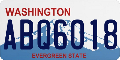 WA license plate ABQ6018