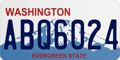 WA license plate ABQ6024