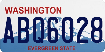 WA license plate ABQ6028