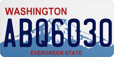 WA license plate ABQ6030