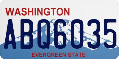 WA license plate ABQ6035