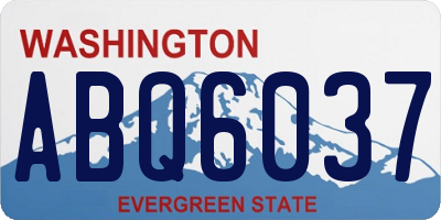 WA license plate ABQ6037