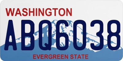 WA license plate ABQ6038