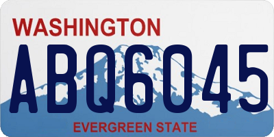 WA license plate ABQ6045