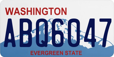 WA license plate ABQ6047