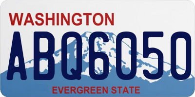 WA license plate ABQ6050
