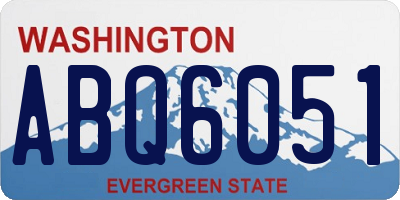 WA license plate ABQ6051