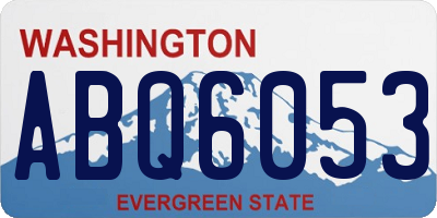 WA license plate ABQ6053