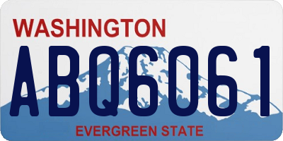 WA license plate ABQ6061