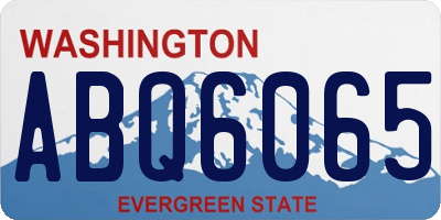 WA license plate ABQ6065