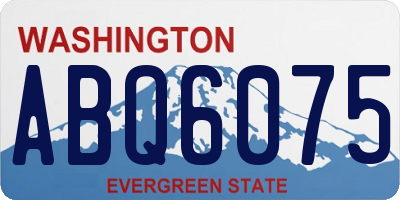 WA license plate ABQ6075