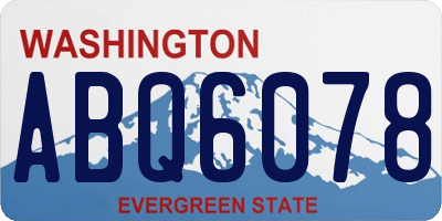 WA license plate ABQ6078