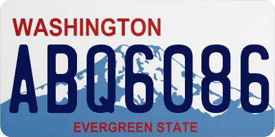 WA license plate ABQ6086