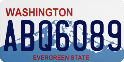 WA license plate ABQ6089