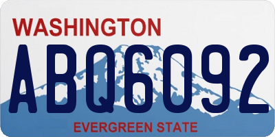 WA license plate ABQ6092
