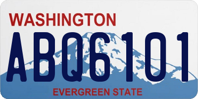 WA license plate ABQ6101