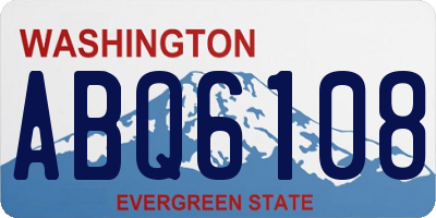WA license plate ABQ6108