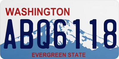 WA license plate ABQ6118