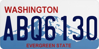 WA license plate ABQ6130