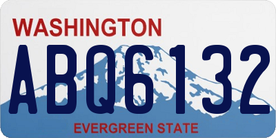 WA license plate ABQ6132