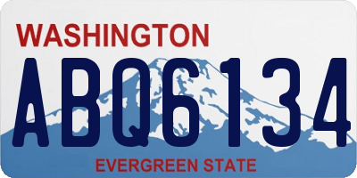 WA license plate ABQ6134