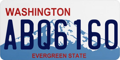 WA license plate ABQ6160