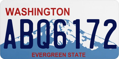 WA license plate ABQ6172
