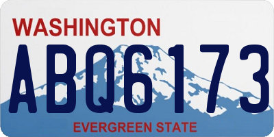 WA license plate ABQ6173