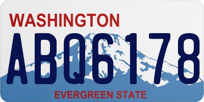 WA license plate ABQ6178