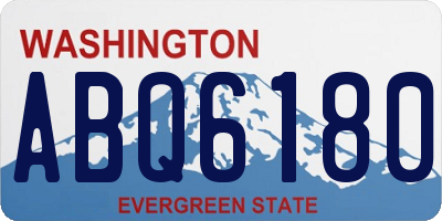 WA license plate ABQ6180