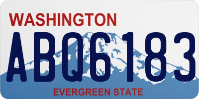 WA license plate ABQ6183