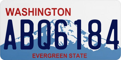 WA license plate ABQ6184