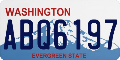 WA license plate ABQ6197