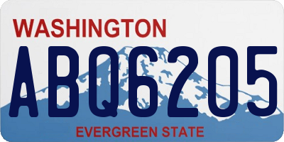 WA license plate ABQ6205