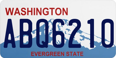 WA license plate ABQ6210