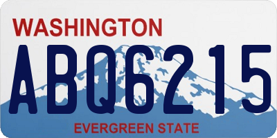 WA license plate ABQ6215