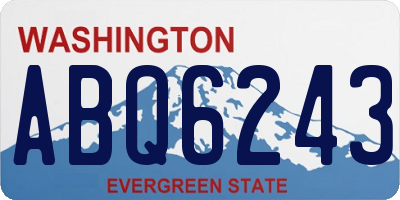 WA license plate ABQ6243