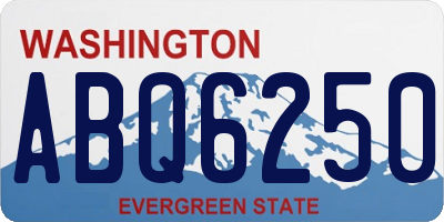 WA license plate ABQ6250