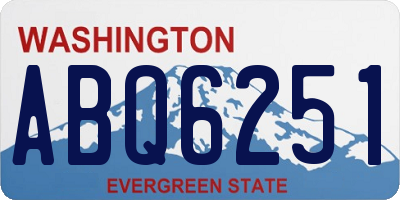 WA license plate ABQ6251